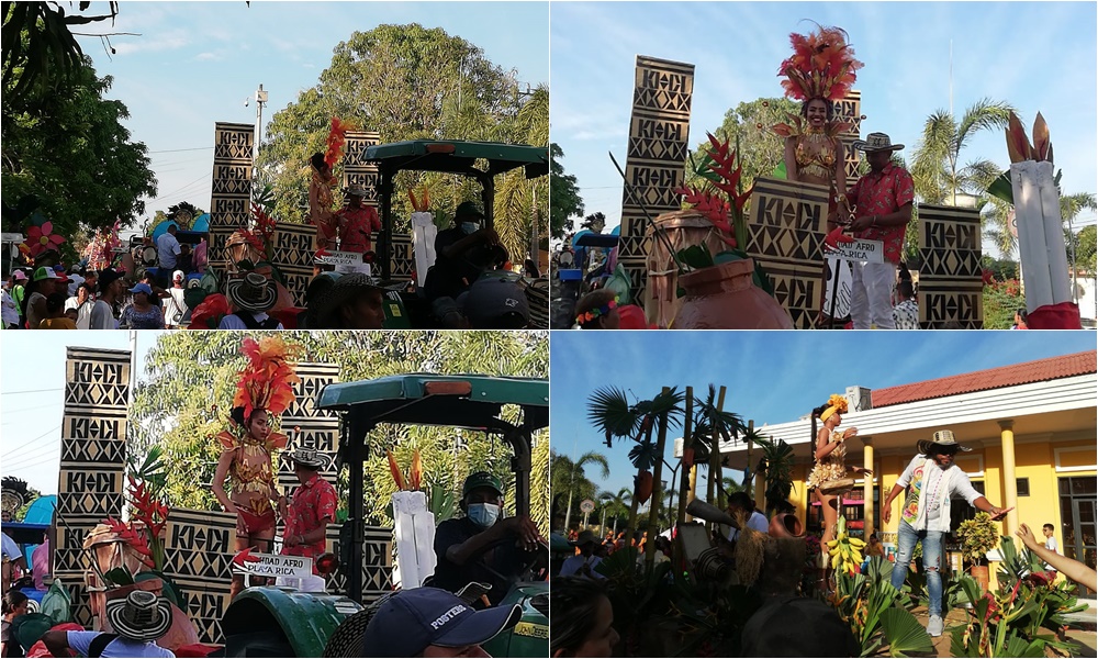 Cereteanos disfrutan del desfile de carrozas en el Reinado Popular del Algodón