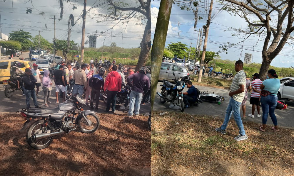 Aparatoso accidente de tránsito frente a Clínica Imat dejó varios heridos