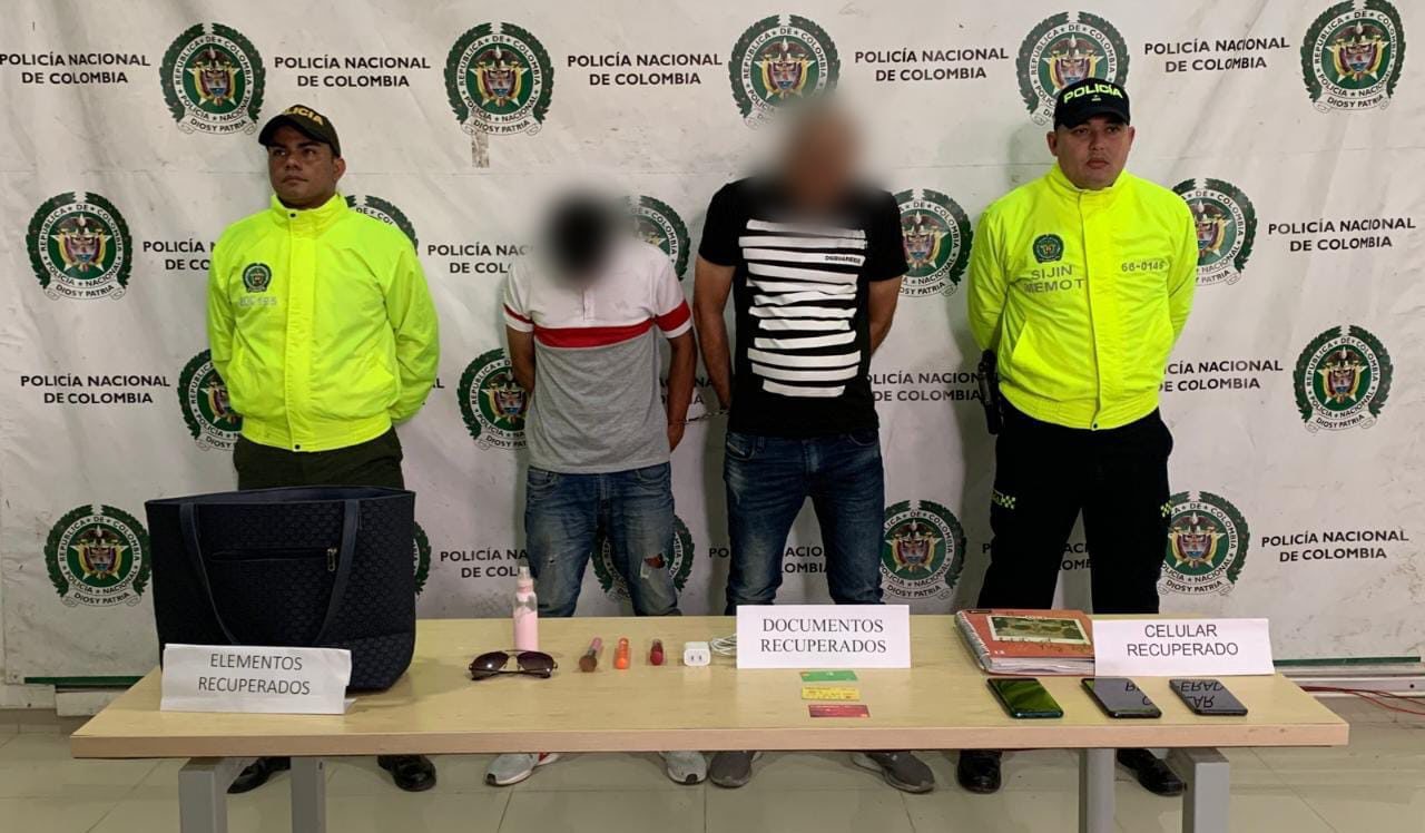 Policía capturó a dos rompe vidrios y recuperó elementos hurtados en Montería