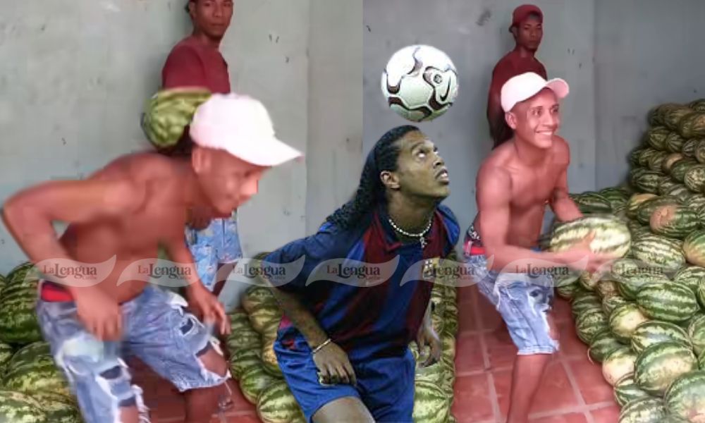 ‘Ronaldinho de las sandías’, el cartagenero que es viral en redes sociales
