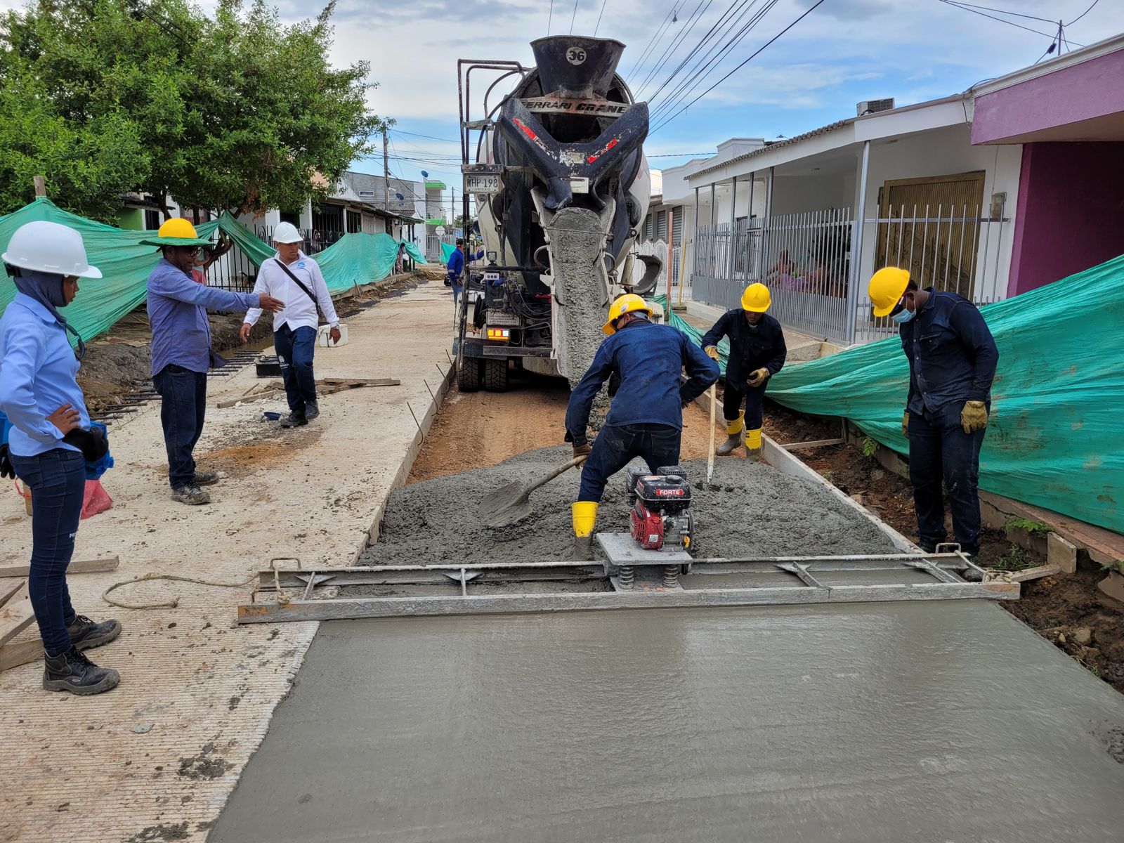 Veolia y Alcaldía de Montería terminaron intervenciones externas en el barrio La Granja