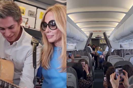 Carlos Baute y Marta Sánchez cantaron ‘Colgando en tus manos’ en pleno vuelo para calmar a los pasajeros