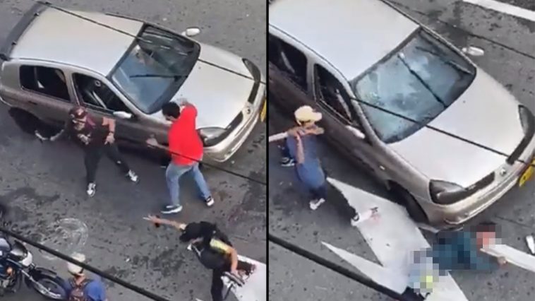 Fuerte pelea entre conductor y limpiadores de vidrios dejó a un hombre atropellado