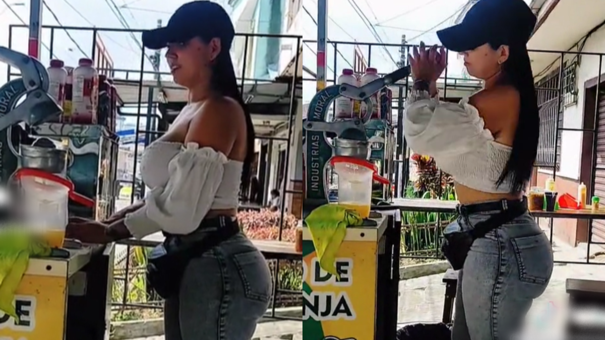La sexy vendedora de jugos que se hizo viral en Tiktok por su belleza