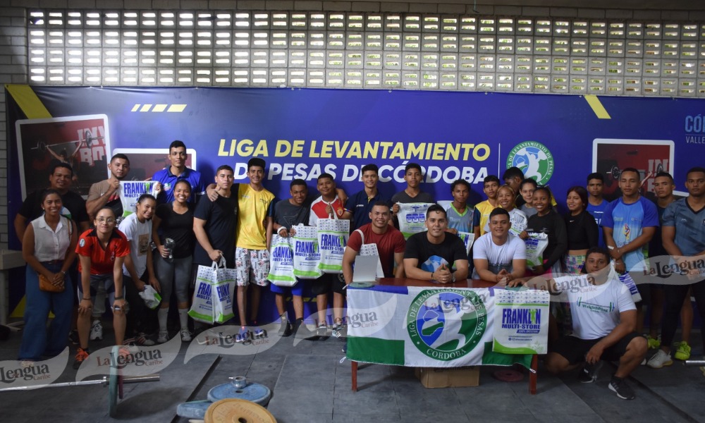Liga de Levantamiento de Pesas de Córdoba hizo primera entrega de suplementos a deportistas