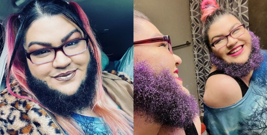 Cansada de las burlas, mujer se deja crecer la barba y la luce con orgullo