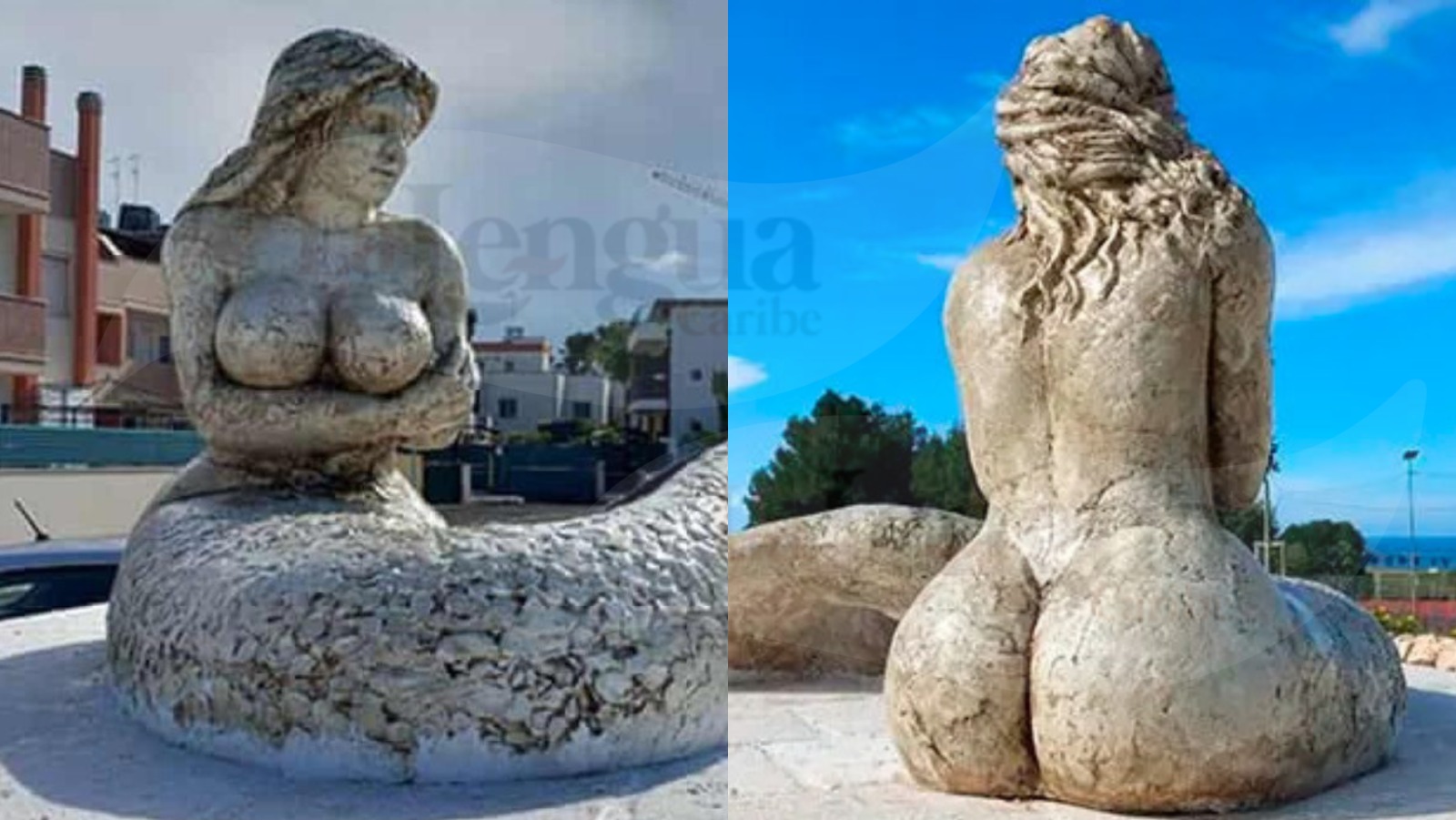 Estatua de sirena demasiado “voluptuosa y provocativa” causa revuelo en pueblo italiano