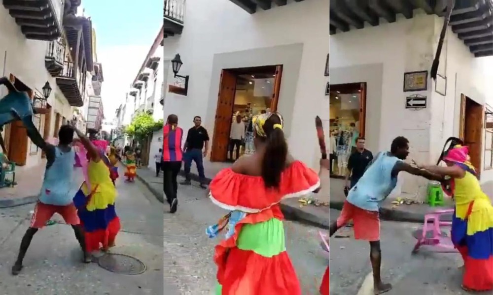 Hasta con machete en mano se enfrentaron palenqueras y habitante de calle en Cartagena