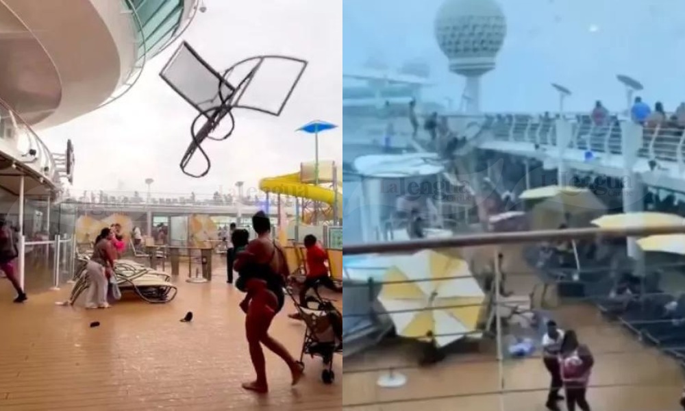 ¡La vida en el mar es más peligrosa! Tremendo susto se llevaron pasajeros de un crucero por una tormenta