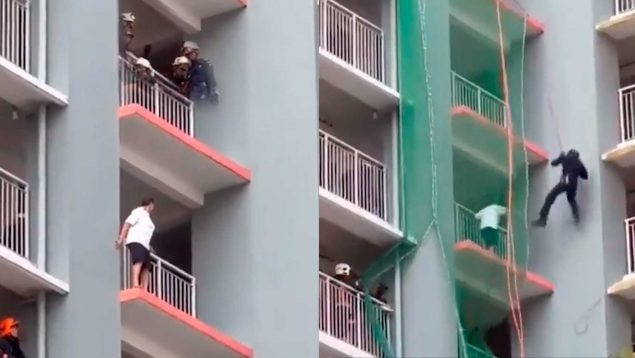 Impresionante rescate de mujer que intentaba quitarse la vida