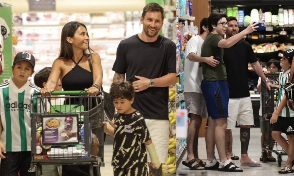 Messi causa furor en redes sociales por ir de compras a un supermercado