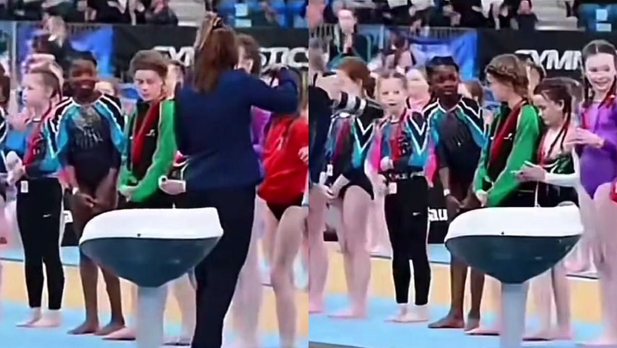 ¡No al racismo! Niña gimnasta no le dan medalla por ser negra y se disculpan un año después