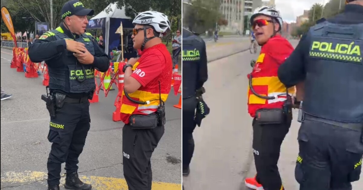 Policías conducen patrulla por una ciclovía y detienen a funcionario por protestarles