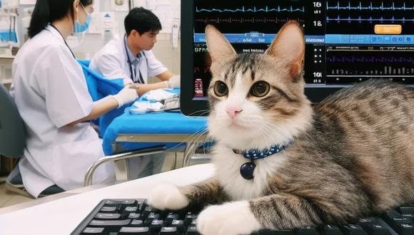 ¡Increíble! Curioso gato caminó sobre teclado y dejó sin sistema a un hospital durante 4 horas