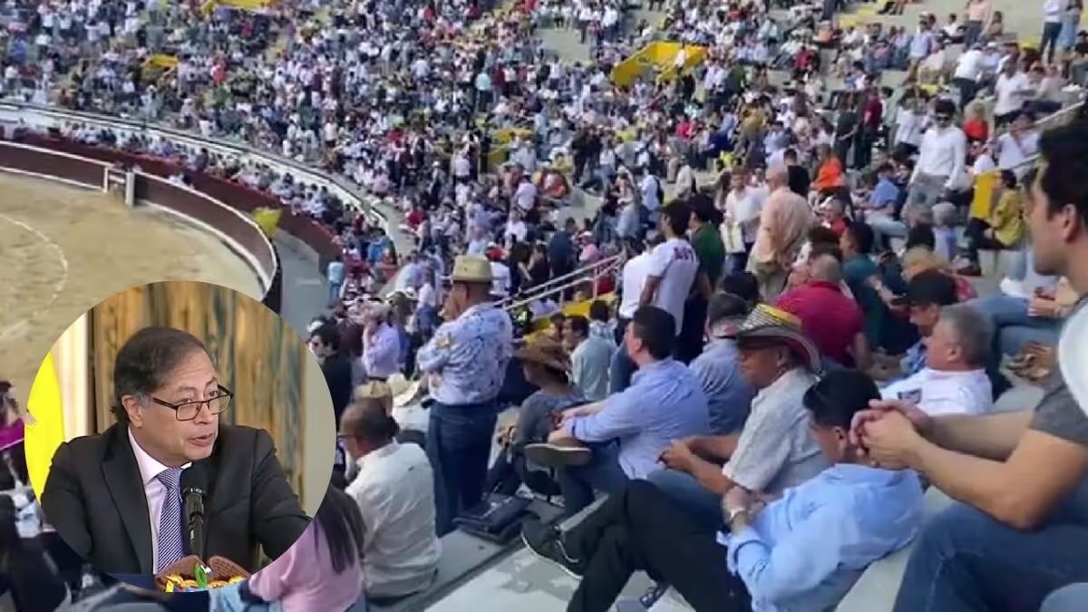 En la plaza de toros no perdonan al presidente, volvió el “fuera Petro”