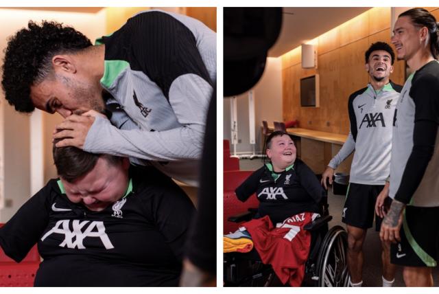 Niño con discapacidad cumplió su sueño y visitó al Liverpool, Luis Suarez es su héroe