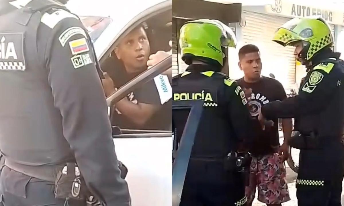 Irresponsable conductor borracho se durmió en plena vía y la Policía lo despertó con agua fría