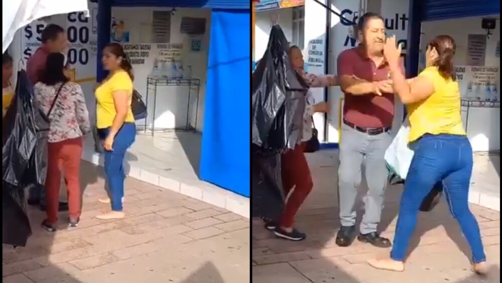 ¡Bochornoso! Amante y esposa se ‘mechonean’ en plena calle por el amor de un “galán”