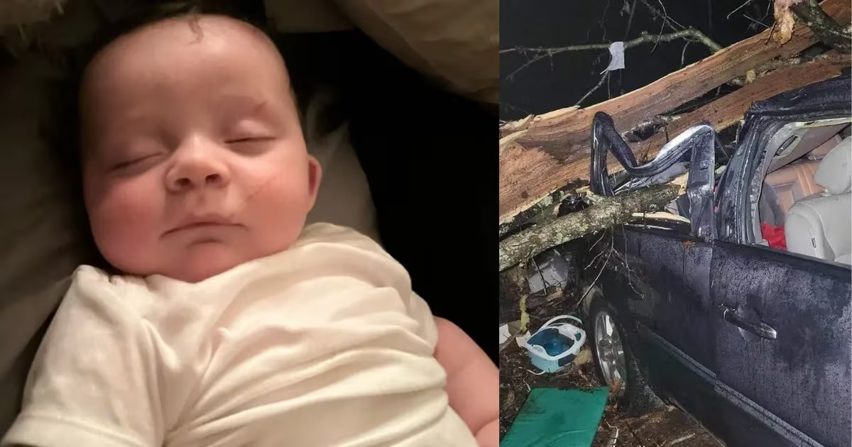 ¡Un milagro! Tornado se llevó volando a un bebé y su mamá lo encontró con vida en un árbol