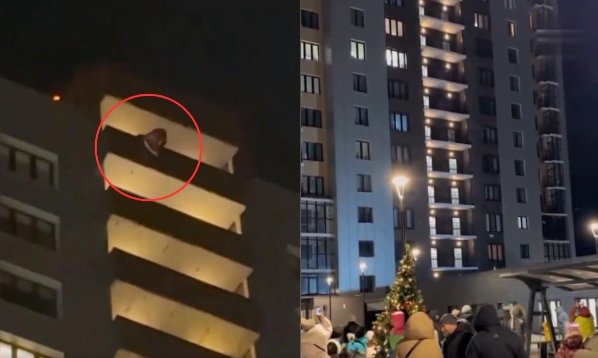 Qué tragedia: Hombre disfrazado de Papá Noel cae de un piso 24 en medio de un espectáculo