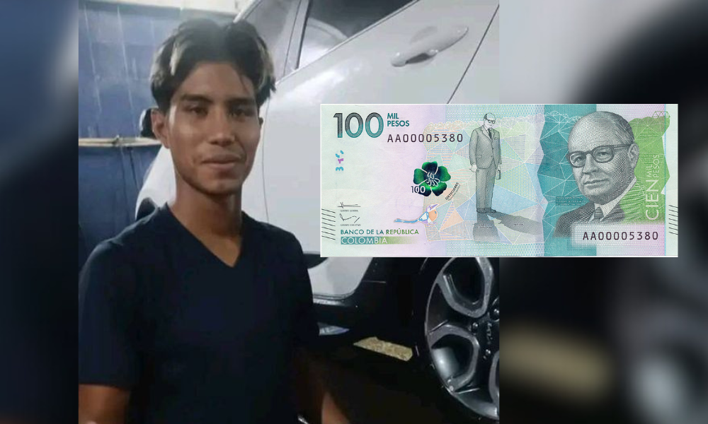 ¿Usted lo haría? Lava carros 8 horas al día para ganar 20 mil pesos, se encontró billete de $100 mil y lo devolvió
