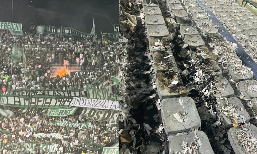 Nacional perdió contra Millonarios y sus hinchas furiosos le prendieron fuego a su propio estadio