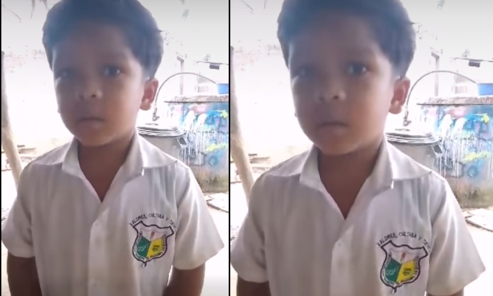 Qué ocurrencia, niño dijo que tenía el uniforme sucio por clases de albañilería