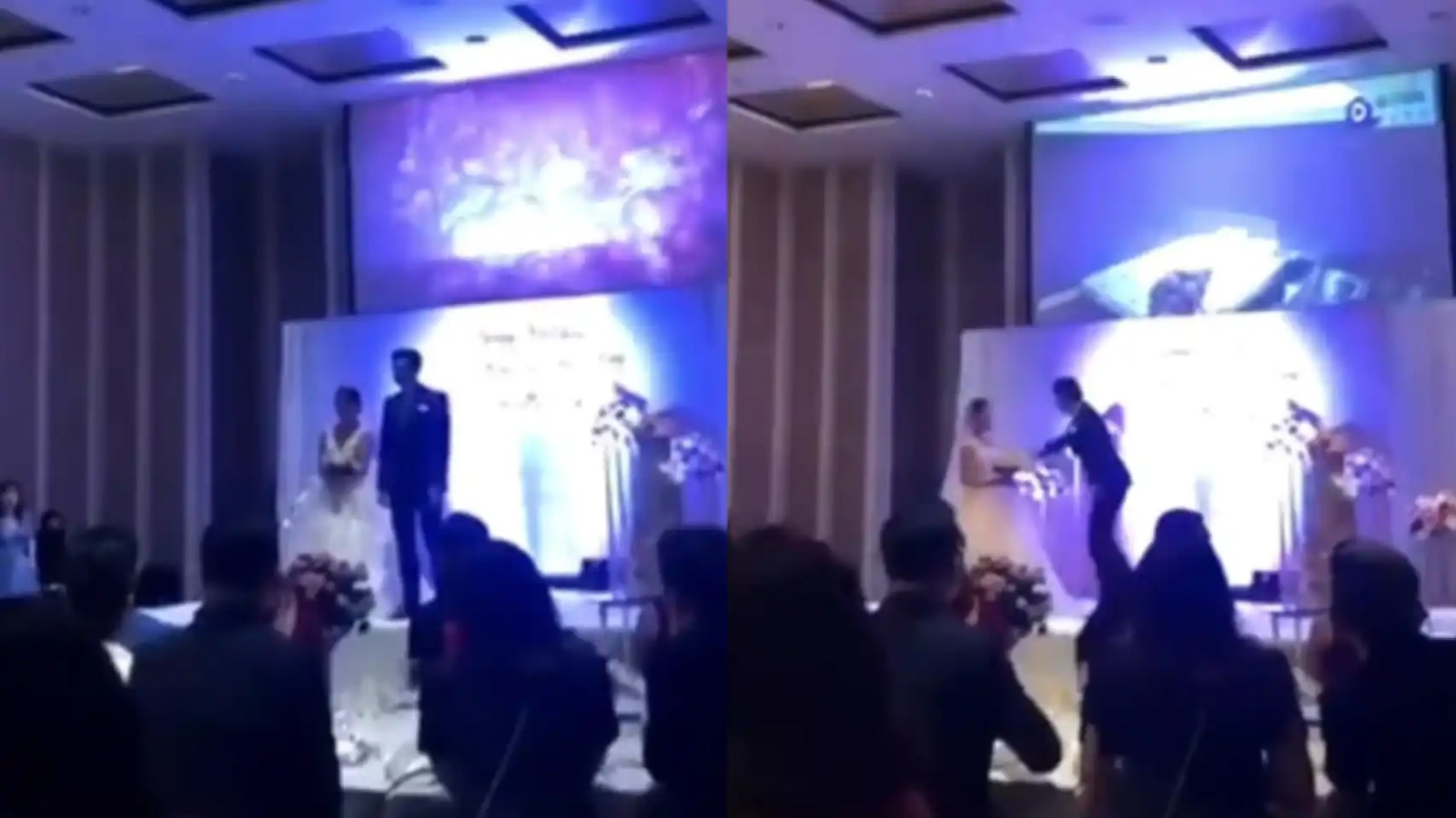 Qué vergüenza: esperó a casarse y en plena ceremonia mostró video de su esposa siéndole infiel