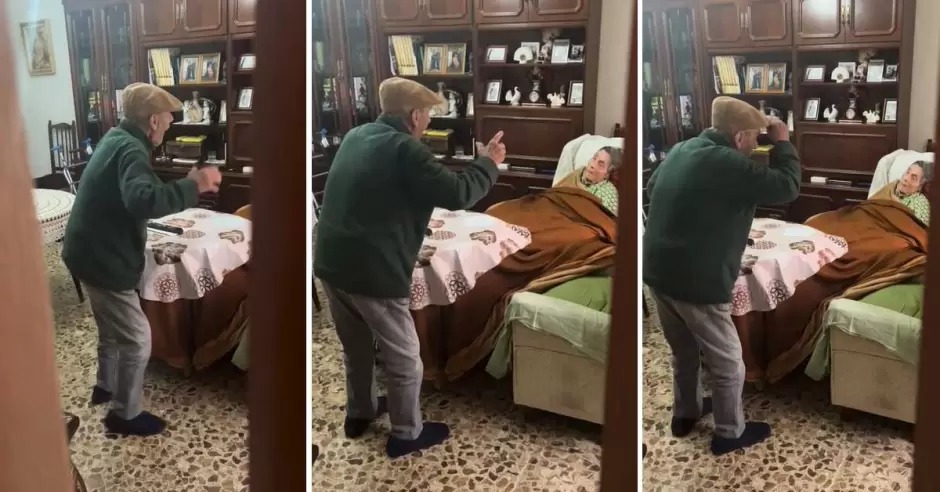 «El amor verdadero sí existe»: abuelito le baila a su esposa con alzheimer para hacerla feliz y las redes explotan de ternura