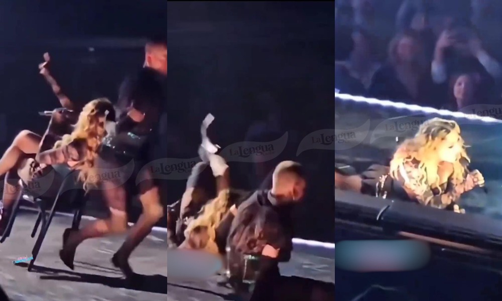 Al estilo de Condorito: Madonna sufrió caída por culpa de uno de sus bailarines en pleno concierto