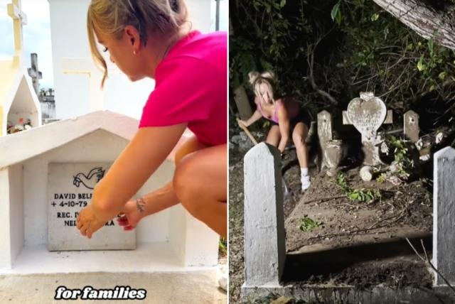 ¿Qué opina? Mujer se dedica a limpiar tumbas abandonadas de forma gratuita