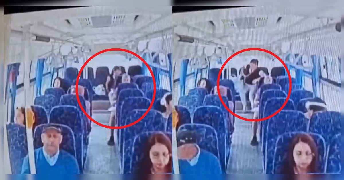 Qué porquería: Mujer se bajó los pantalones y defecó en un bus; terminó boleteada en todo internet