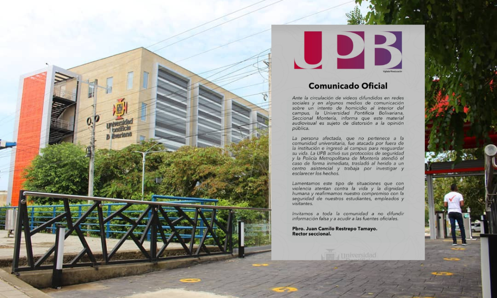 Directivas de la UPB se pronunciaron tras hombre que ingresó baleado a la institución
